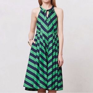 NWT Anthropologie striped green dress